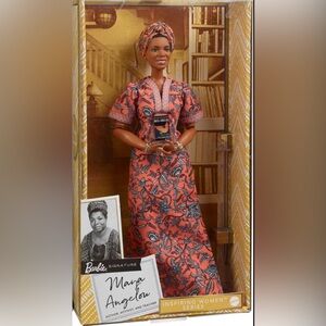 Barbie Signature Maya Angelou Doll in Orange and Black